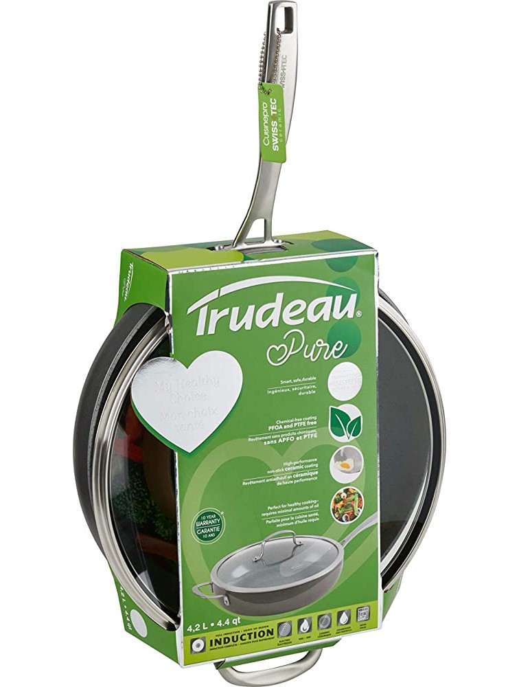Trudeau Pure Saute Pan with lid 12-Inch Grey - BVC9SDO9O