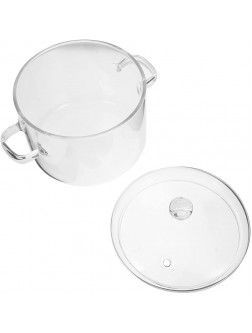 Cabilock Glass Saucepan Stew Pot Heat Resistant Glass Cooking Pot with Lid 1900ml Sauce Pan for Pasta Noodle Soup Milk Baby Food - BMEHHXO52