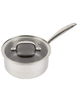 Copper Chef Titan Pan Try Ply Stainless Steel Non- Stick Pans 2 QT Sauce Pan with Lid - B79R95P7I