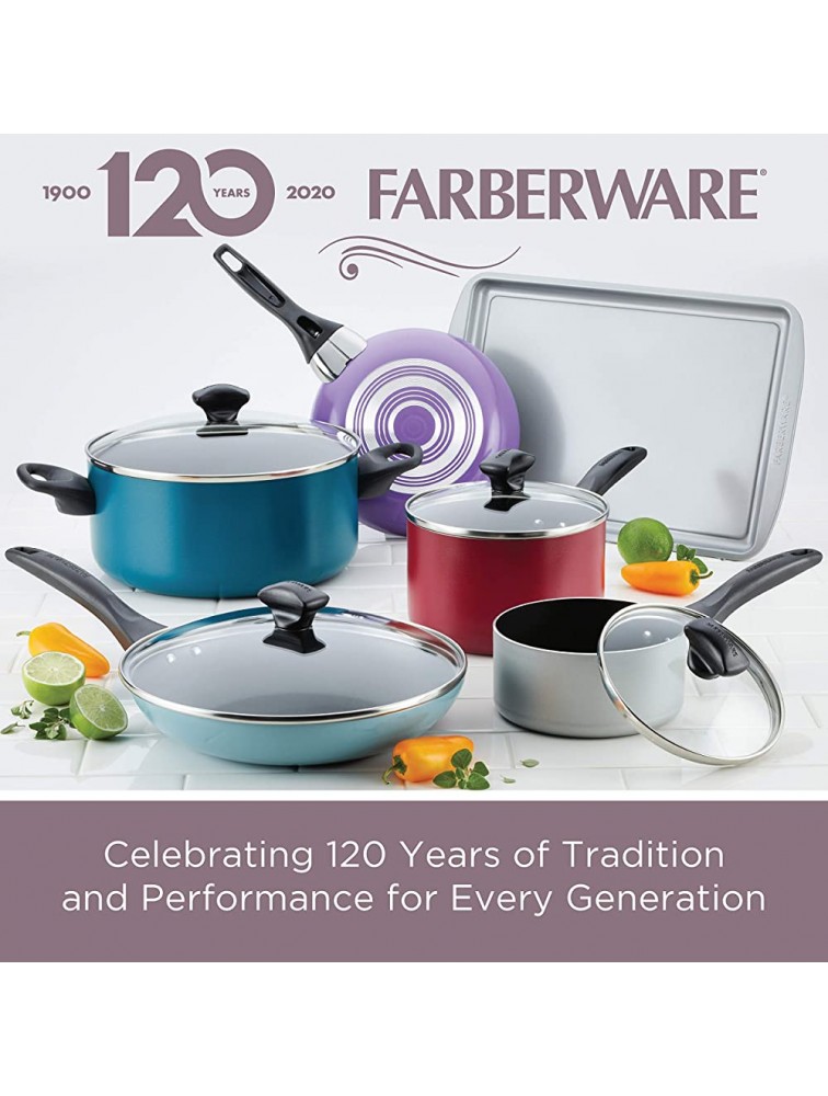 Farberware 21666 Dishwasher Safe Nonstick Sauce Pan Saucepan Saucier 1 Quart Silver - BSM5T6DHY