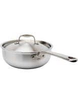 Made In Cookware 3 Quart Saucier Pan Stainless Clad 5 Ply Construction Induction Compatible Made in Italy Professional Cookware - BF5CFHY0V