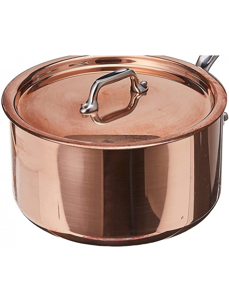 Mauviel1830 Made In France M'Heritage M150S 6110.17 Copper 1.9-Quart Saucepan with Lid Cast Stainless Steel Handles - B6ZIIEY0B