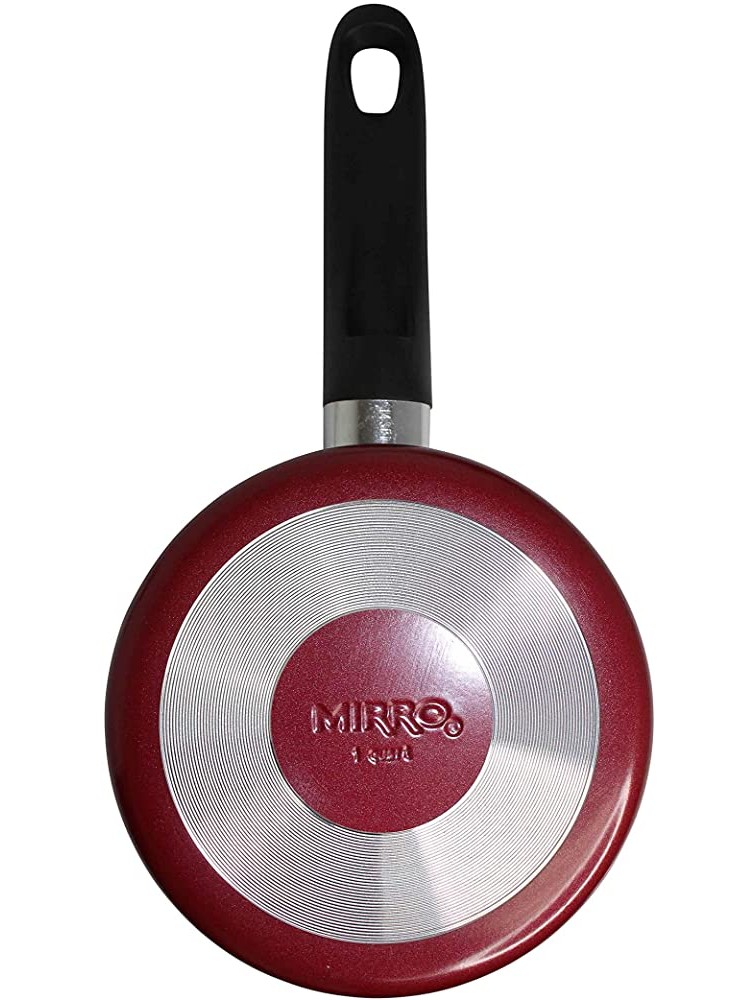 Mirro A79624 Get A Grip Aluminum Nonstick Saucepan with Glass Lid Cookware 3-Quart Red - B1363H5NB