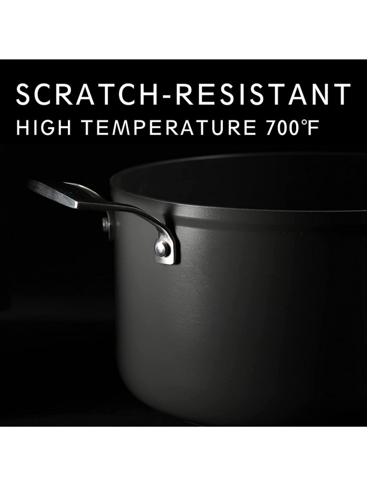MSMK 2.5 Quart Saucepan with lid Burnt also Nonstick Scratch-resistant Induction Cooking Pot - BQ6UWH4KU