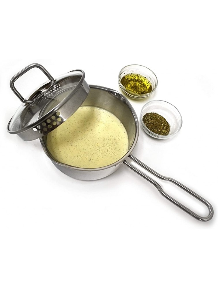 Norpro KRONA 1.5 Quart Vented Sauce Pan with Straining Lid Stainless Steel - BWVE82HFN
