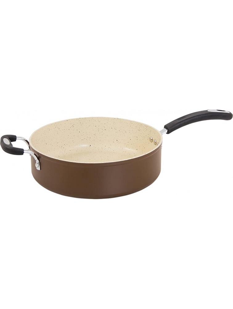 Ozeri Stone Earth All-in-One Sauce Pan 100% APEO GenX PFBS PFOS PFOA NMP and NEP-Free German-Made Coating 5 L 5.3 Quart Coconut Brown - BHCGH60IV