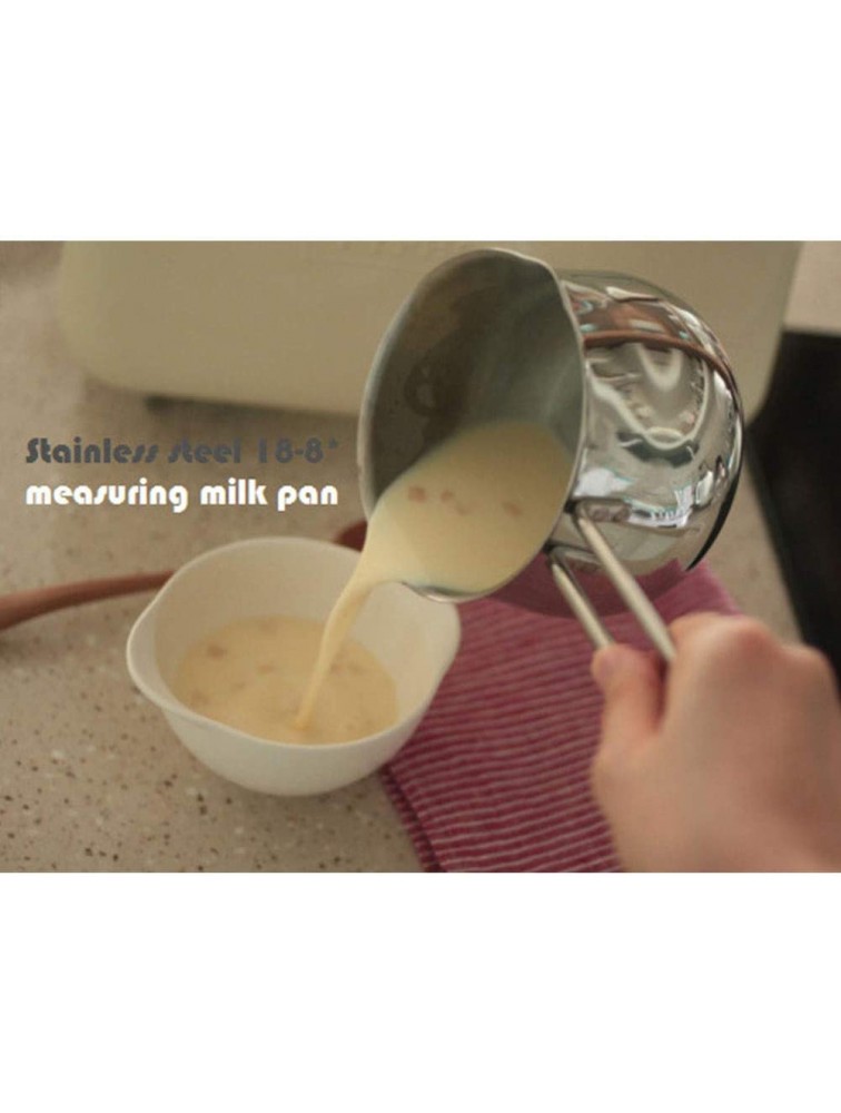 Saucepan Stainless Steel Milk Pan 12cm Soup Pot for Induction and Oven Non Stick Milk Pot Dishwasher Safe CookwareSliver - BA0B5IGO2