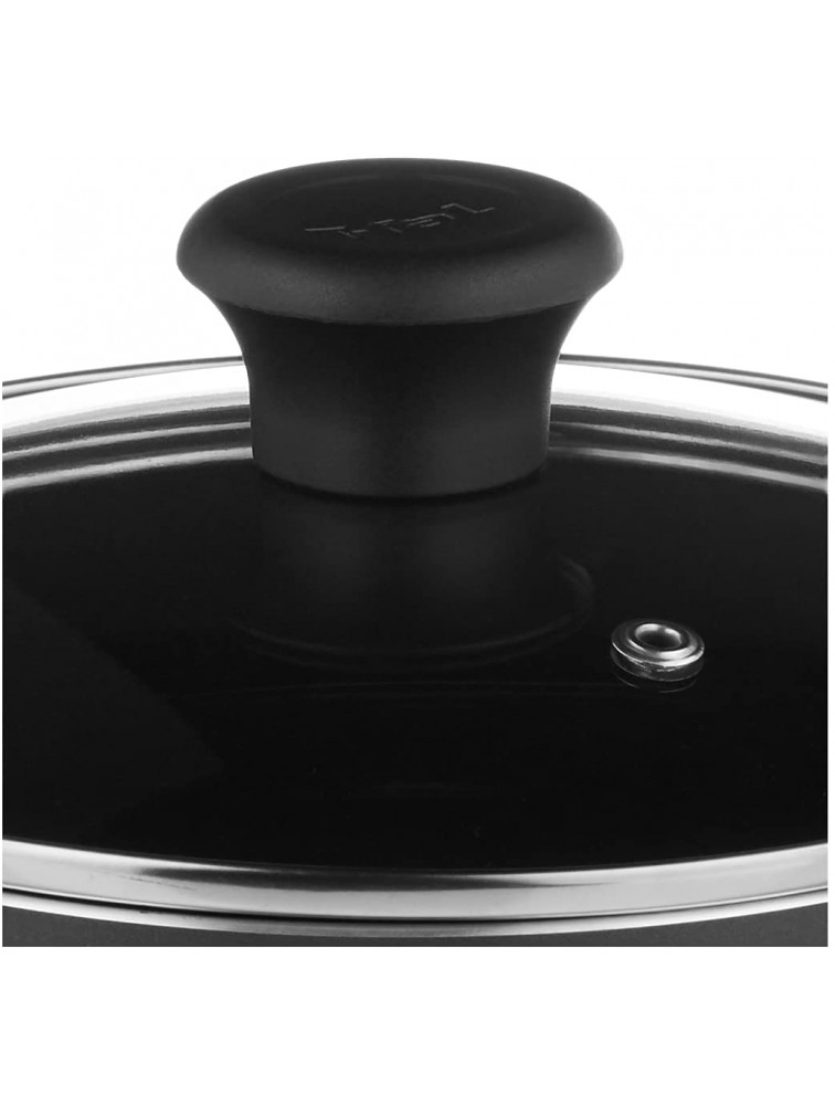 T-fal B16790 Initiatives Nonstick Inside and Out Sauce Pan with Glass Lid Cover Cookware 3-Quart Gray - BVPPAV2YJ