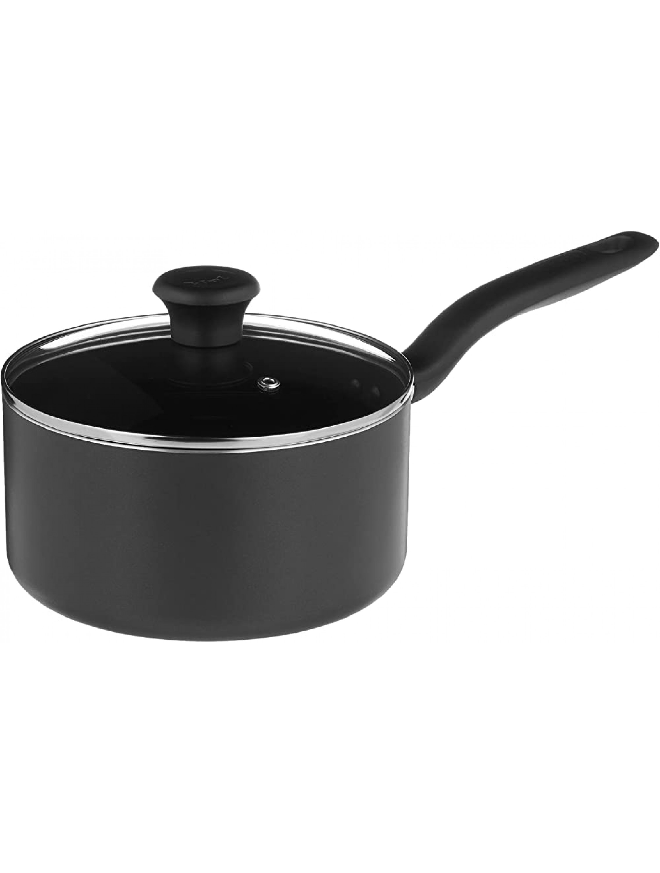 T-fal B16790 Initiatives Nonstick Inside and Out Sauce Pan with Glass Lid Cover Cookware 3-Quart Gray - BVPPAV2YJ