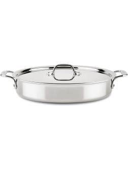All-Clad D3 Compact Stainless Steel Dishwasher Safe Sear & Roast Cookware 4.5-Quart Silver - B599VS7Z1