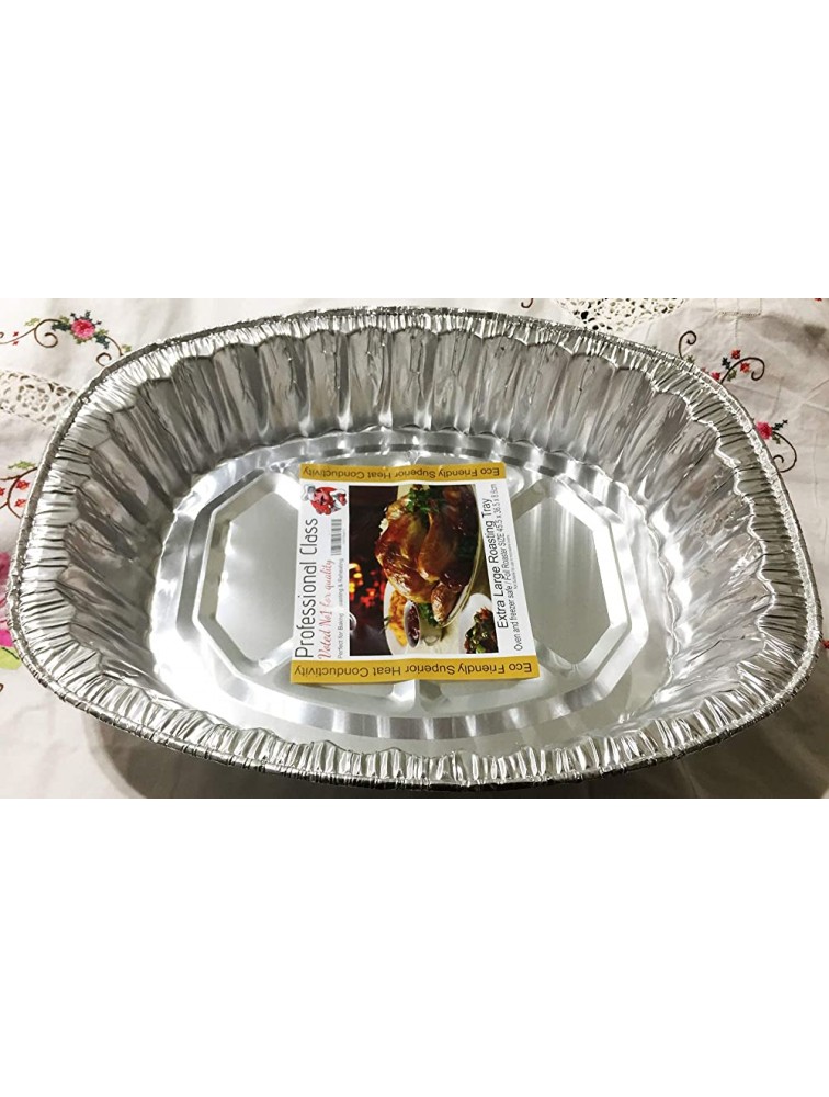 Aluminium Foil pans Large Disposable Aluminium Foil Roasting Baking Pan Broiling Food Storage & More Great for thaksgiving roast turkey 45.5 cm x 36.5 cm x 8.6cm 18 Long x 14 Wide x 3.35 Deep - BMJTT0QXX
