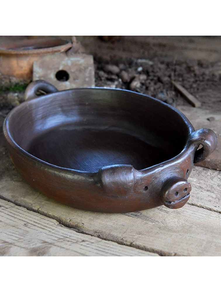 Ancient Cookware Pomaireware Pig Faced Roaster - B9C4RBW8S