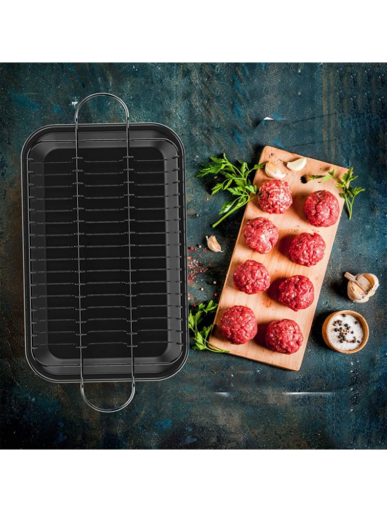 Meatball Pan-2-In-1 Roaster with Removable Wire Rack Insert to Drain Fat and Grease-Nonstick Baking Tray for Healthier Cooking by Classic Cuisine 82-KIT1105 - B0JE82GLM