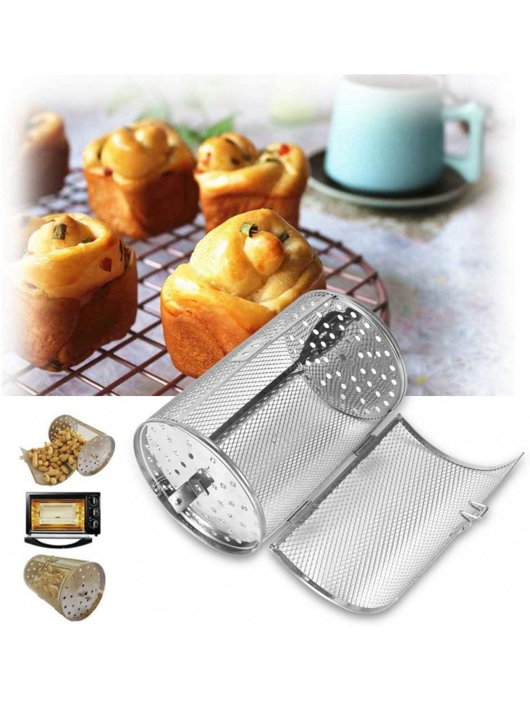 Oven Basket Stainless Steel Bakeware Oven Roast Baking Nuts Beans Peanut Basket BBQ Grill 12 * 18cm - BYIBDF19S