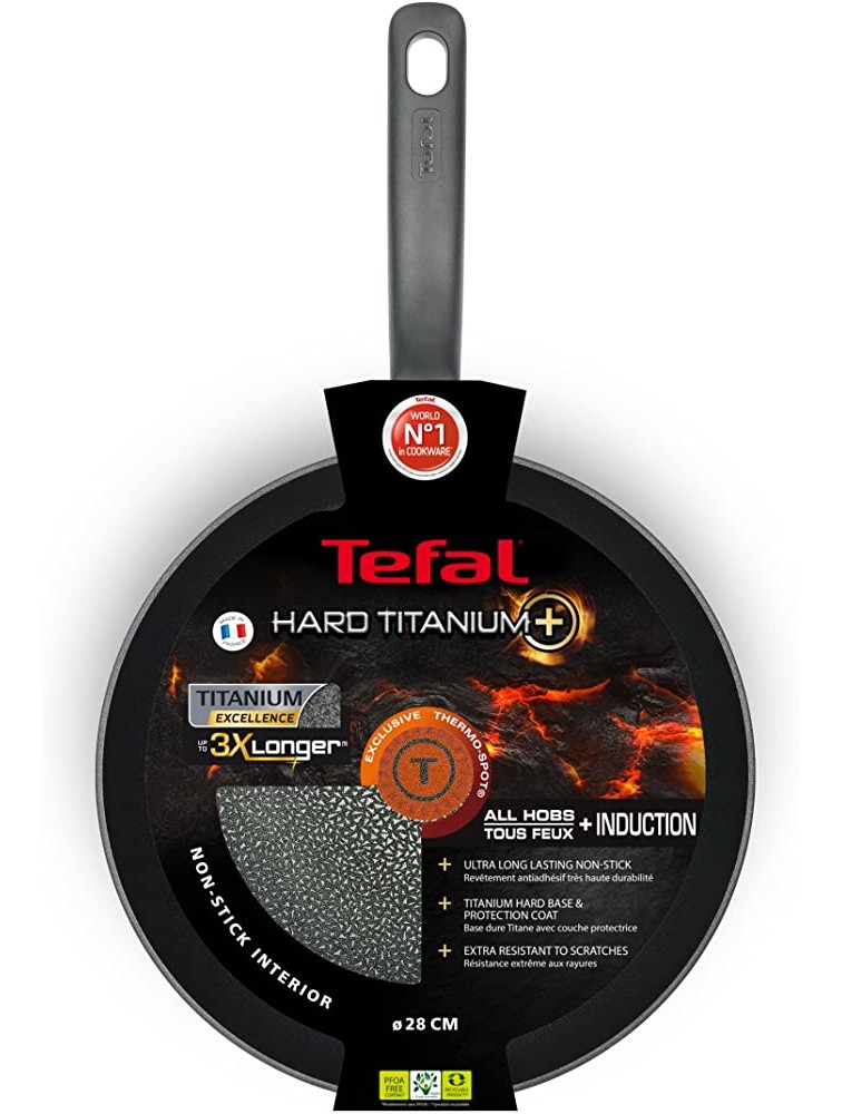 Tefal Hard Titanium Plus Aluminium Black 37.4 x 21.6 x 7.4 cm - B6H2G4X6W