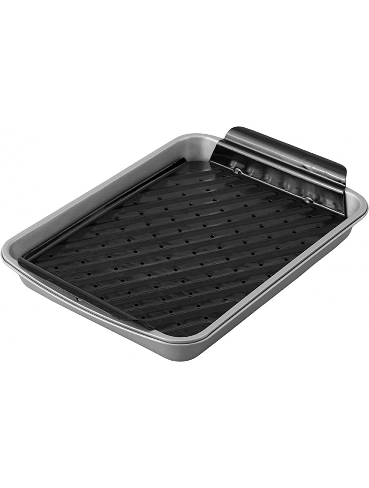 Wilton Recipe Right Non-Stick Large Broiler Pan Set Ideal for Chicken Fajitas Pork Chops and Rice Halibut or Marinated Lamb Chops 14 x 11-Inch - BOBPZ8YPK