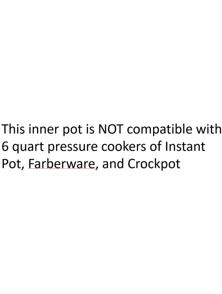 GJS Gourmet Stainless Steel Inner Pot Compatible with 6 Quart Ambiano Electric Pressure Cooker Model KY-318A Stainless Steel 6 Quart. This pot is not created or sold by Ambiano. - B5K74D6NG