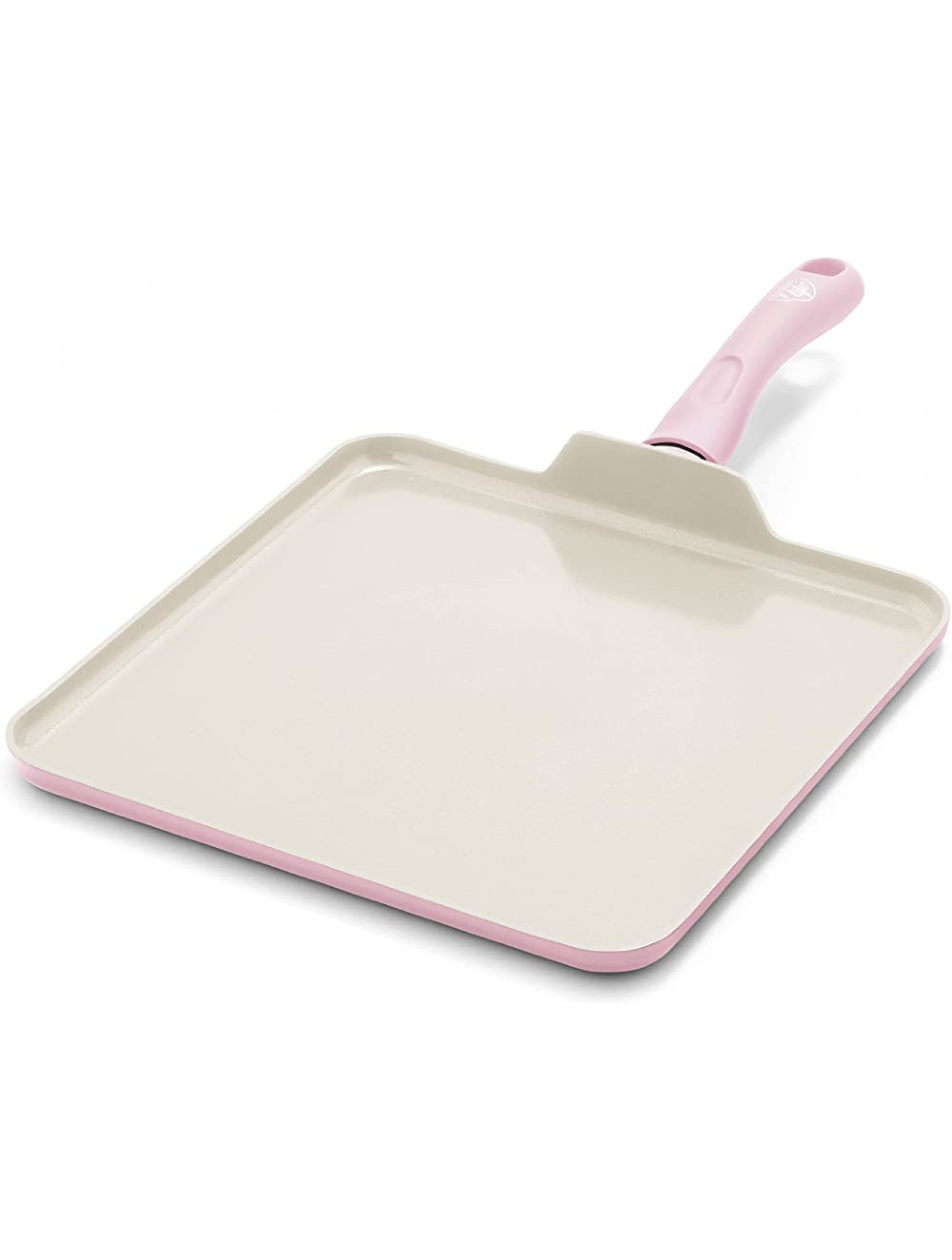 GreenLife Soft Grip Healthy Ceramic Nonstick 11 Griddle Pan PFAS-Free Dishwasher Safe Soft Pink - BZE635HIJ