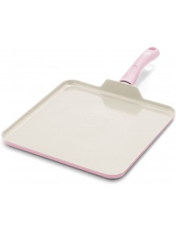 GreenLife Soft Grip Healthy Ceramic Nonstick 11" Griddle Pan PFAS-Free Dishwasher Safe Soft Pink - BZE635HIJ