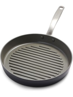 GreenPan Chatham Hard Anodized Healthy Ceramic Nonstick 11" Grill Pan PFAS-Free Dishwasher Safe Oven Safe Gray - B2UJWGSCA