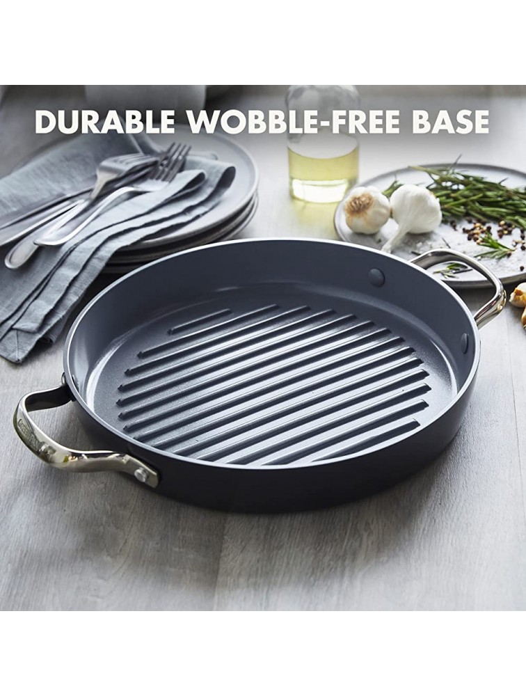 GreenPan Valencia Pro Hard Anodized Healthy Ceramic Nonstick 11 Grill Pan PFAS-Free Induction Dishwasher Safe Oven Safe Gray - BBSO802H8