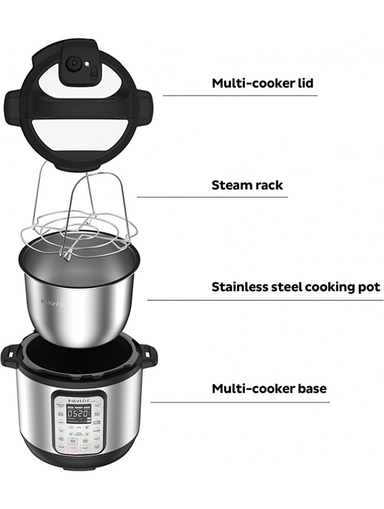 Instant Pot Duo Plus 9-in-1 Electric Pressure Cooker Slow Cooker Rice Cooker Steamer Sauté Yogurt Maker Warmer & Sterilizer,8 Quart Stainless Steel Black - B9GC9SBO7