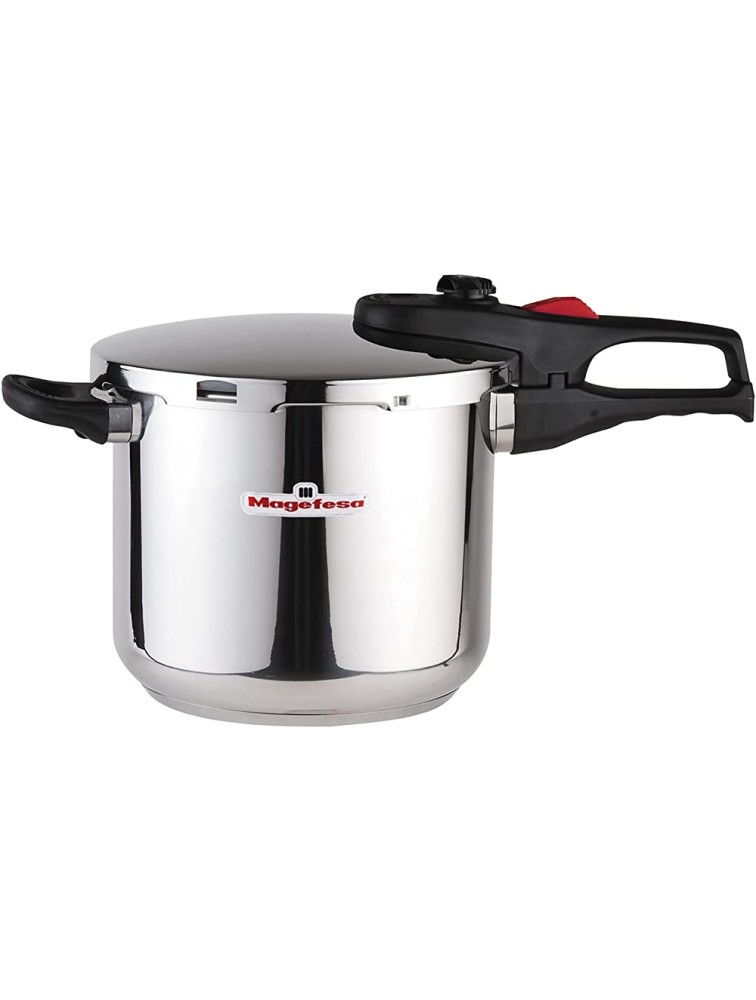 MAGEFESA PRACTIKA PLUS Super-Fast pressure cooker 18 10 stainless steel suitable induction excellent heat distribution 5-layer encapsulated heat diffuser bottom 5 safety systems 6 QUART - BZQ84XG05