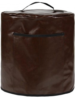 Pressure Cooker Dust Cover Pressure Cooker Cover Rice Cooker Cover with Top Handle and Pockets for for 8QT Instant Pot Rice Cooker,Wipeable Lining Artificial Leather Dust CoverBrown,14.96x15.24" - BV5A3QQRK