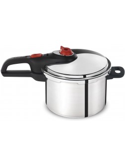 T-fal P2614634 Secure Aluminum Initiatives 12-PSI Pressure Cooker Cookware 6-Quart Siver - BNPOOU1Y9