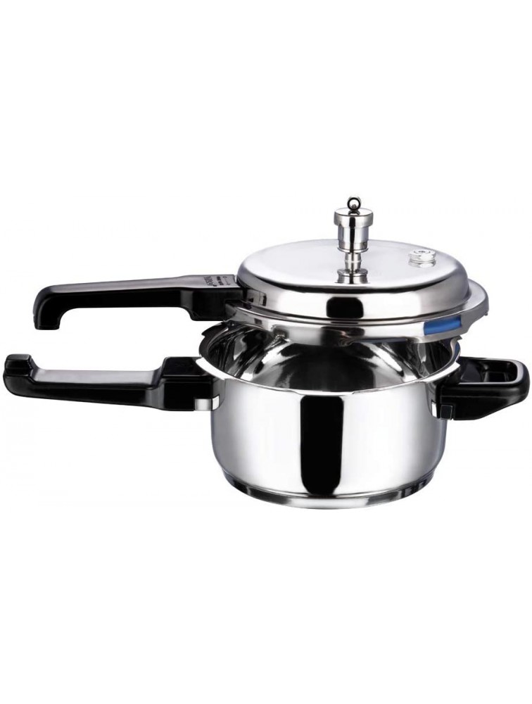 Vinod Pressure Cooker Stainless Steel – Outer Lid 2 Liter – Induction Base Cooker – Indian Pressure Cooker – Sandwich Bottom – Best Used For Indian Cooking Soups and Rice Recipes Quinoa - B5ES5SZPX