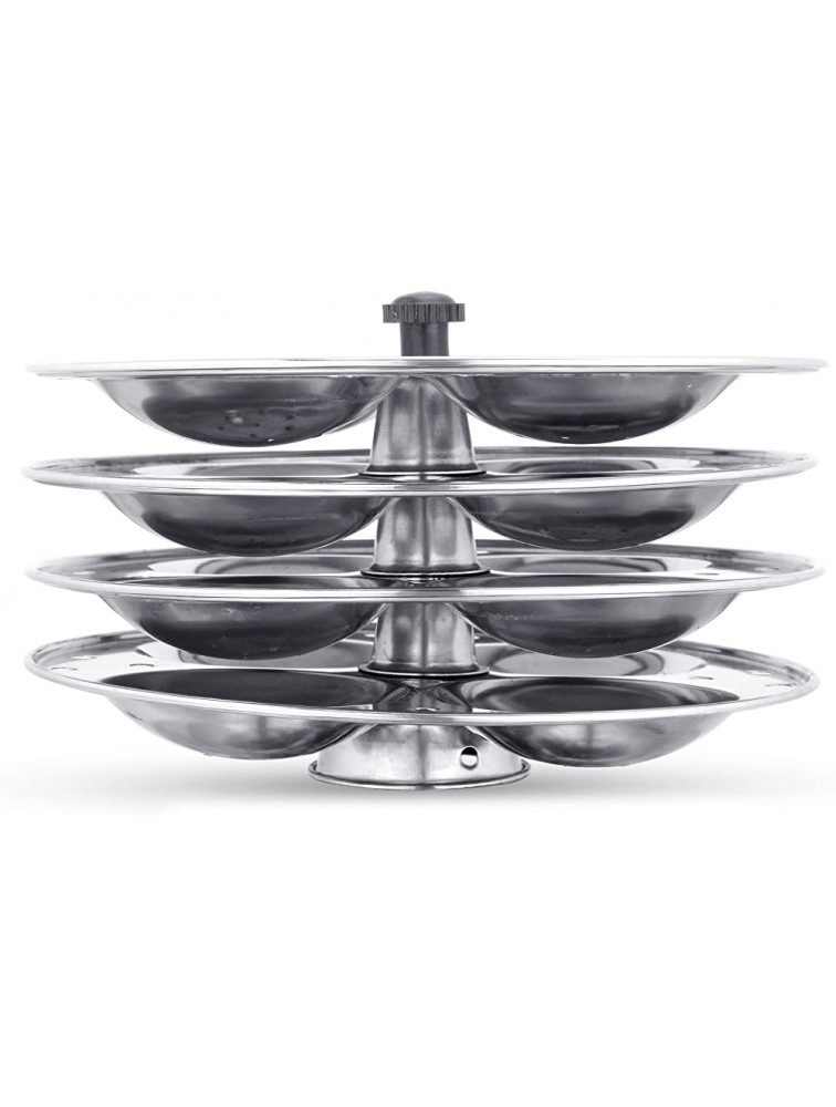 Vinod Professional Idli Stand – 4 Tier Stand – Makes up to 16 Idlis – Easy Cleaning – Stainless Steel Body Suitable For Indian Cooking – Food Grade Idli Plates For Cooker Electric Pot Insta Pot - BOHR68VHI