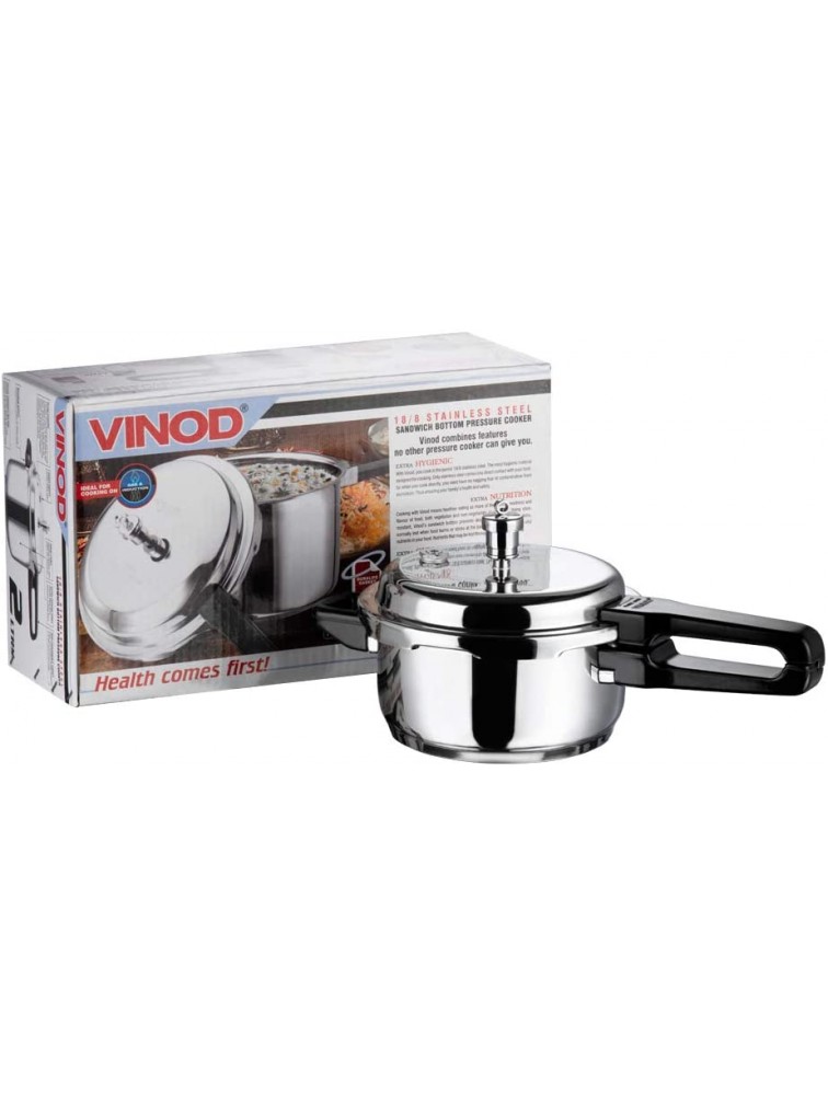 Vinod V-3L Stainless Steel Sandwich Bottom Pressure Cooker 3-Liter - B9W5I79SL
