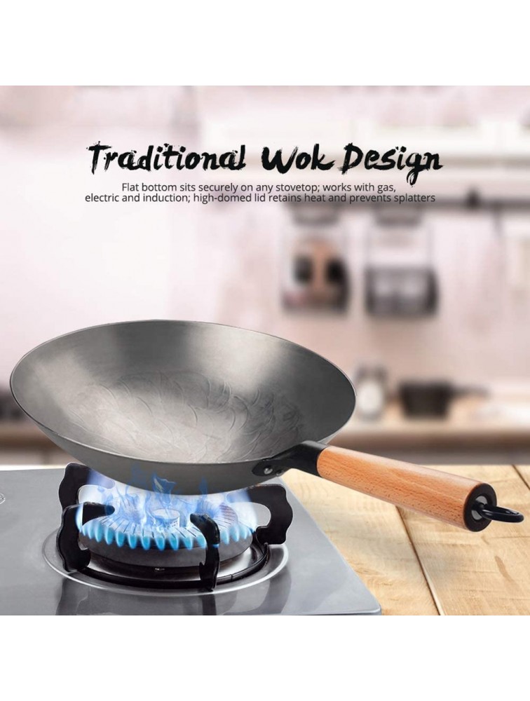 FCYIXIA Iron Wok Traditional Handmade Iron Wok Non-Stick Pan Non-Coating Gas Cooker Cookware Size : 30cm - BTWG4KZ7I