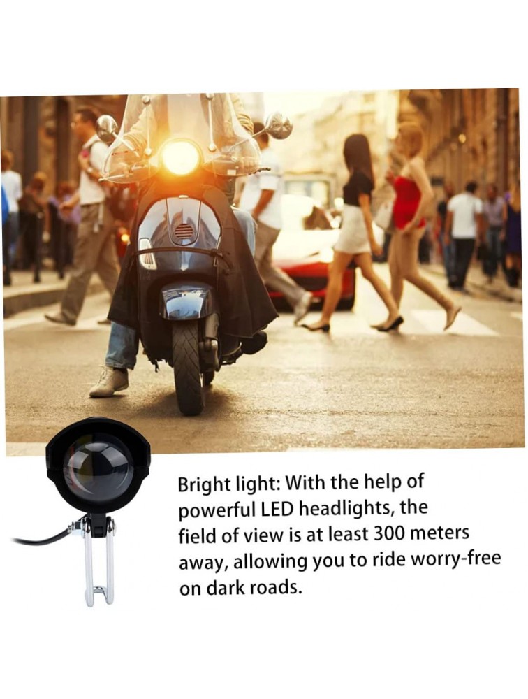 LysiMuus Electric Bicycle Horn Headlight Waterproof Bright Electric Scooter LED Front Light - BH1CE6622