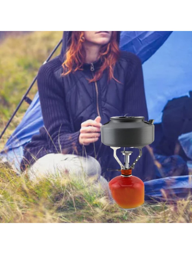 LysiMuus Mini Camping Gas Stove Ultralight Portable Folding Pocket Stove Compact Collapsible Cookware - B7VION8BM