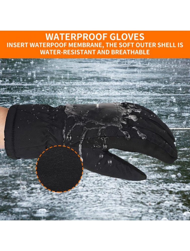 LysiMuus Winter Gloves for Men Women Winter Touch Screen Water Repellent Gloves Windproof Full Finger Thermal Warm Gloves for Outdoor - B7S59INLY