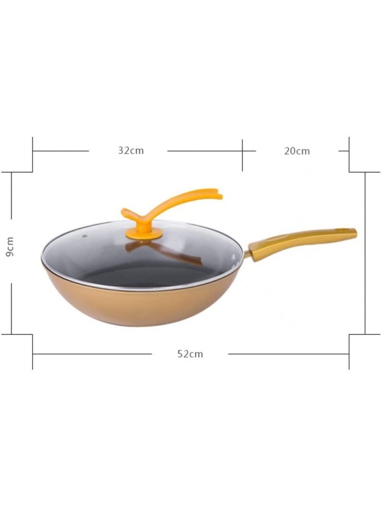 Pot Pan Wok Non-Stick Deep Sauté Chef Pan Dishwasher Safe Scratch Resistant Skillet Cookware Fry Pan With Lid Cooking Cookware - BV7GZQD5B
