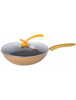 Pot Pan Wok Non-Stick Deep Sauté Chef Pan Dishwasher Safe Scratch Resistant Skillet Cookware Fry Pan With Lid Cooking Cookware - BV7GZQD5B