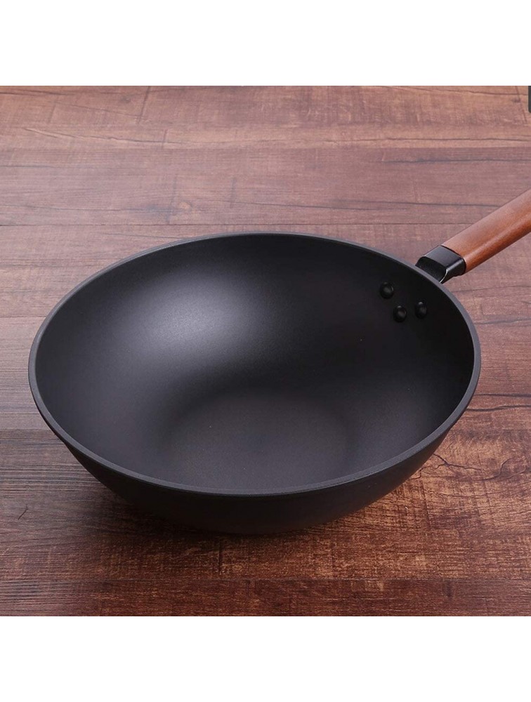 SPNEC Iron Wok Traditional Handmade Iron Wok Non-Stick Pan Non-Coating Induction and Gas Cooker Cookware - B3EQPJG8R