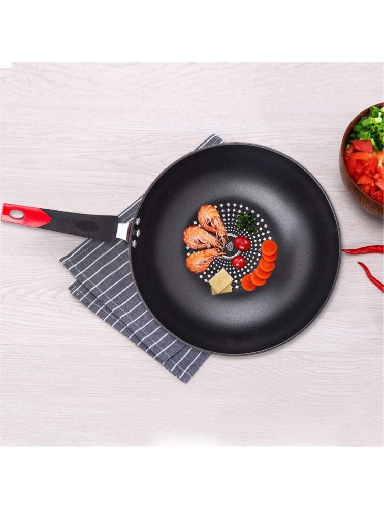 YCZDG with Cover Stainless Steel Wok Non-Stick Pan Full Screen Honeycomb Design No Lampblack No Coating Frying Pan Stainless Steel Frying - B8LF5OUPL