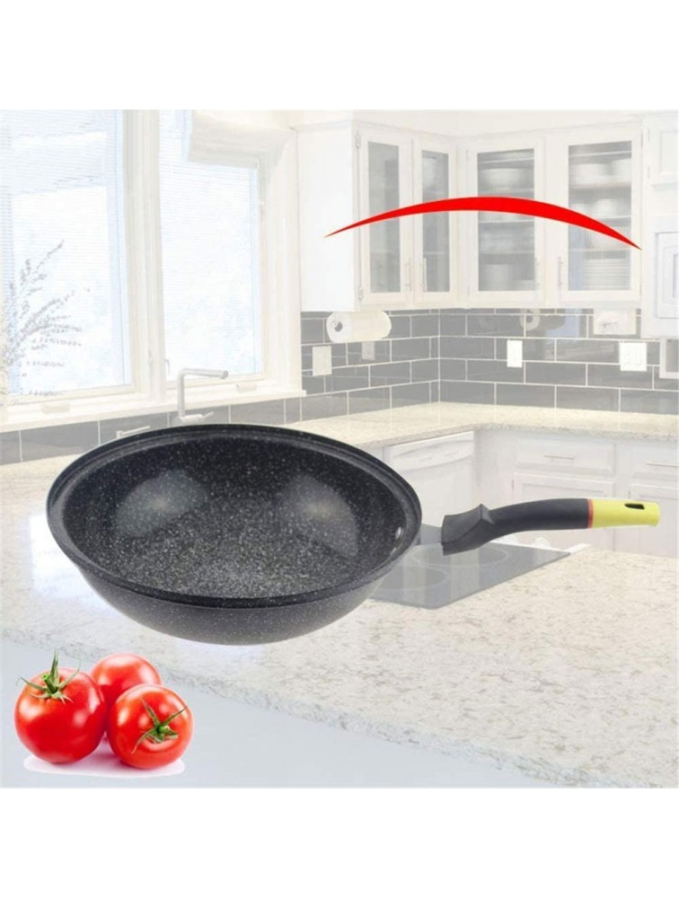 YCZDG with Cover Stainless Steel Wok Non-Stick Pan Full Screen Honeycomb Design No Lampblack No Coating Frying Pan Stainless Steel Frying - BDZO6Q7LM