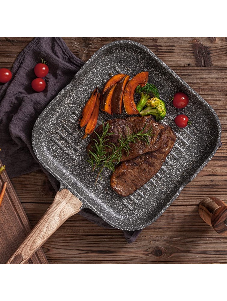 zhaohupinpai 11 inch 28 cm Non-Stick Small Frying pan 丨 Ideal for barbecues and Steaks 丨 Maifan Stone Steak Grill pan Household Barbecue pan 丨 Special high Temperature Frying pan for Gas Stove - BK4L5NT8T