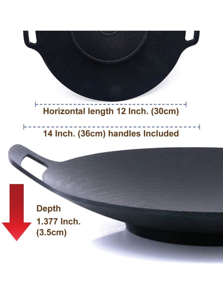 BANU Korean BBQ Grill Non-Stick Grill Natural Material 6 Layer Coating Stovetop and Induction Indoor and Outdoor include Hot Handle Holder Made In Korea 12 - B6LVL3PW6