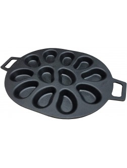 Bayou Classic 7413 7413-Cast Iron Oyster Grill Pan Black - BXMMR1SIC