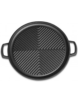 Cast Iron Grill Pan With Handles Korean Barbecue Plate Non-Stick Suitable for meat and vegetable Used on the Gas Grill Standard Ovens and Hobssize:25cm 9.84inch - BKEQ68MWO