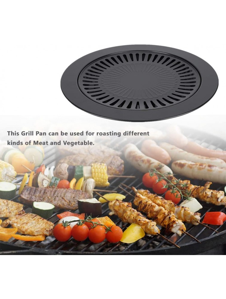 Eboxer Korean Style BBQ Grill Pan Non-stick Barbecue Plate for Indoor Outdoor Grilling Bakeware for Home Camping - B5YS9M5YW