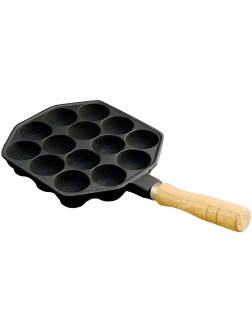 Japanese Cast Iron Takoyaki Grill Pan 14 Holes Made in Japan Compatible with Gas Stoves - B6YV5UPIM
