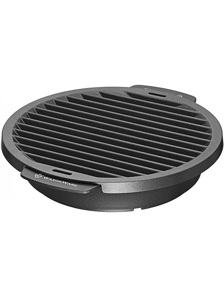 Nonstick Grill Pan For Stove Top Smokeless BBQ Griddle Grilling Pan For Steak Fish Chicken & Vegetables 12 Inches Black WaxonWare - BBNSM5UJD