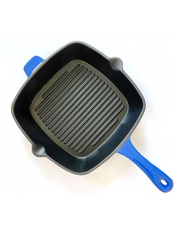 Professional Square Cast Iron Griddle Pan 9.8" | Non-stick non-toxic surface for healthier cooking. Pre-seasoned and ready to use | From Jean Patrique - BR3J2OAK2