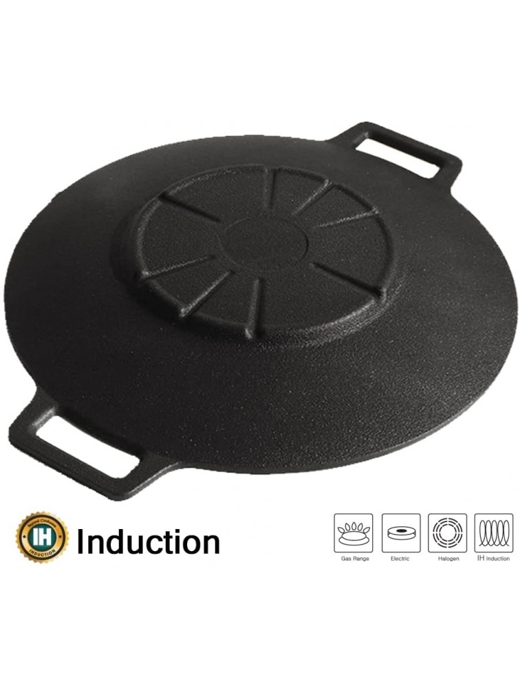 SCSP Korean BBQ Grill IH Induction Circular size 13 inches [Made In Korea] Non-stick Grill Natural Material 6 Layer Coating [Bag included] Can be used for both home and outdoor stoves - BT3PWYOQO